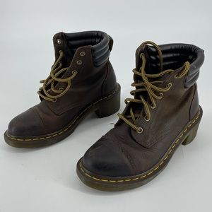 Doc Martens Women's Brown Lace up Ankle Boots